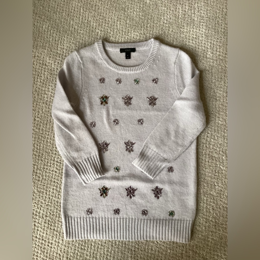 Jewel embellished J. Crew sweater